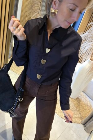 Chemisier Coeur&Foulard - Noir