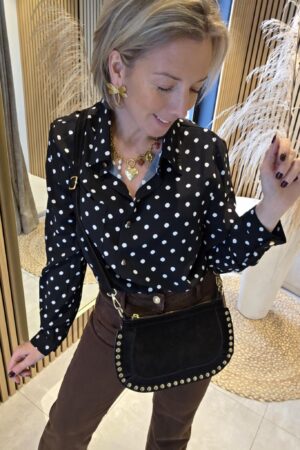 Chemisier Pois - Noir
