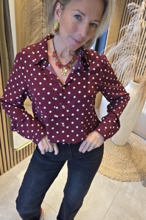 Chemisier Pois - Bordeaux