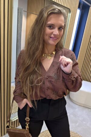 Lilie Plus - Chemisier brodé - Marron