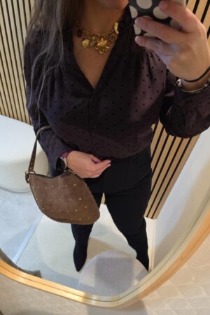 Lilie Plus - Chemisier petits pois - Marron