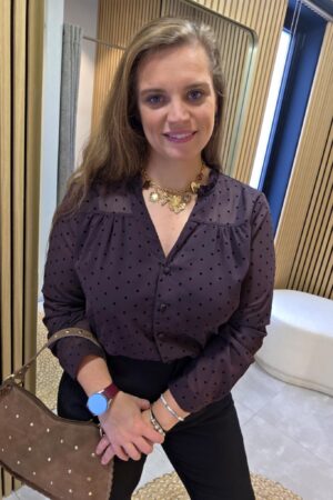 Lilie Plus - Chemisier petits pois - Marron