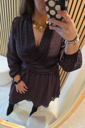 Lilie Plus - Robe petits pois - Marron