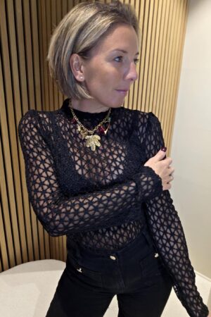 Sous-pull dentelle - Noir