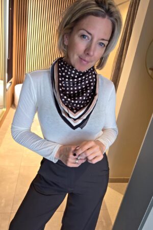 Foulard carré soie - Marron