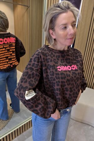 Sweat Iconic - Marron léopard