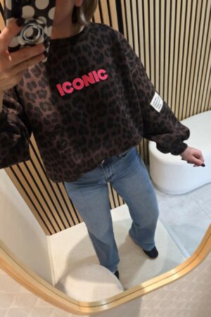 Sweat Iconic - Marron léopard