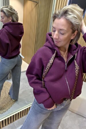 Sweat zippé Bordeaux&Léo