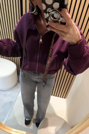 Sweat zippé Bordeaux&Léo