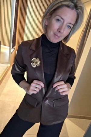 Veste brillante - Marron