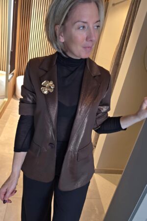 Veste brillante - Marron