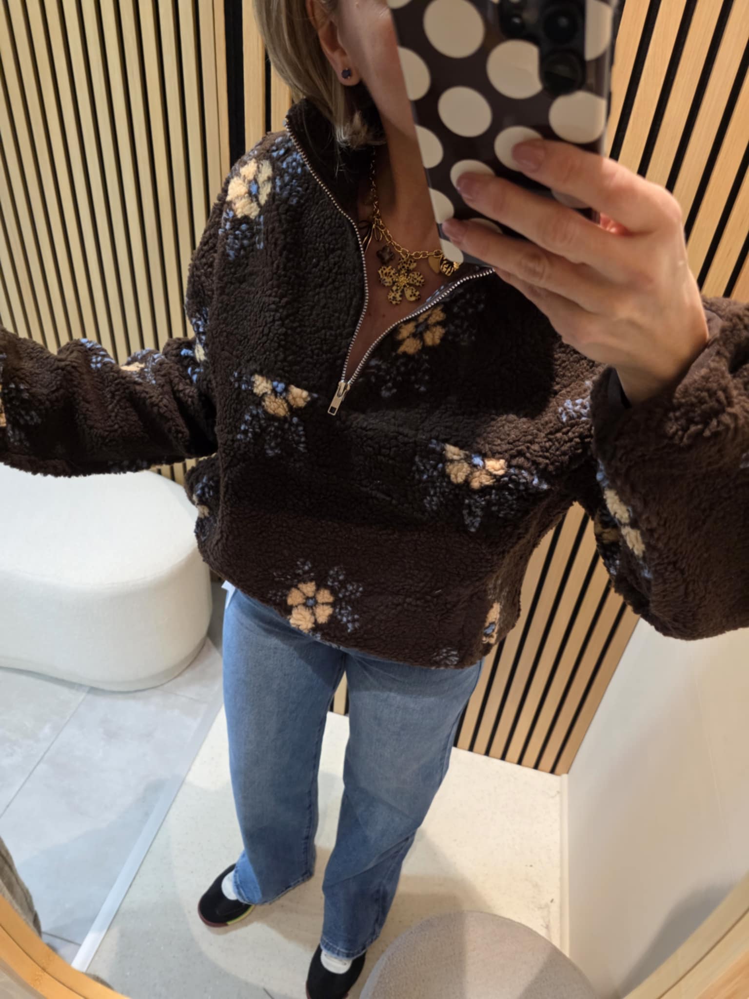 Polar fleuri - Marron