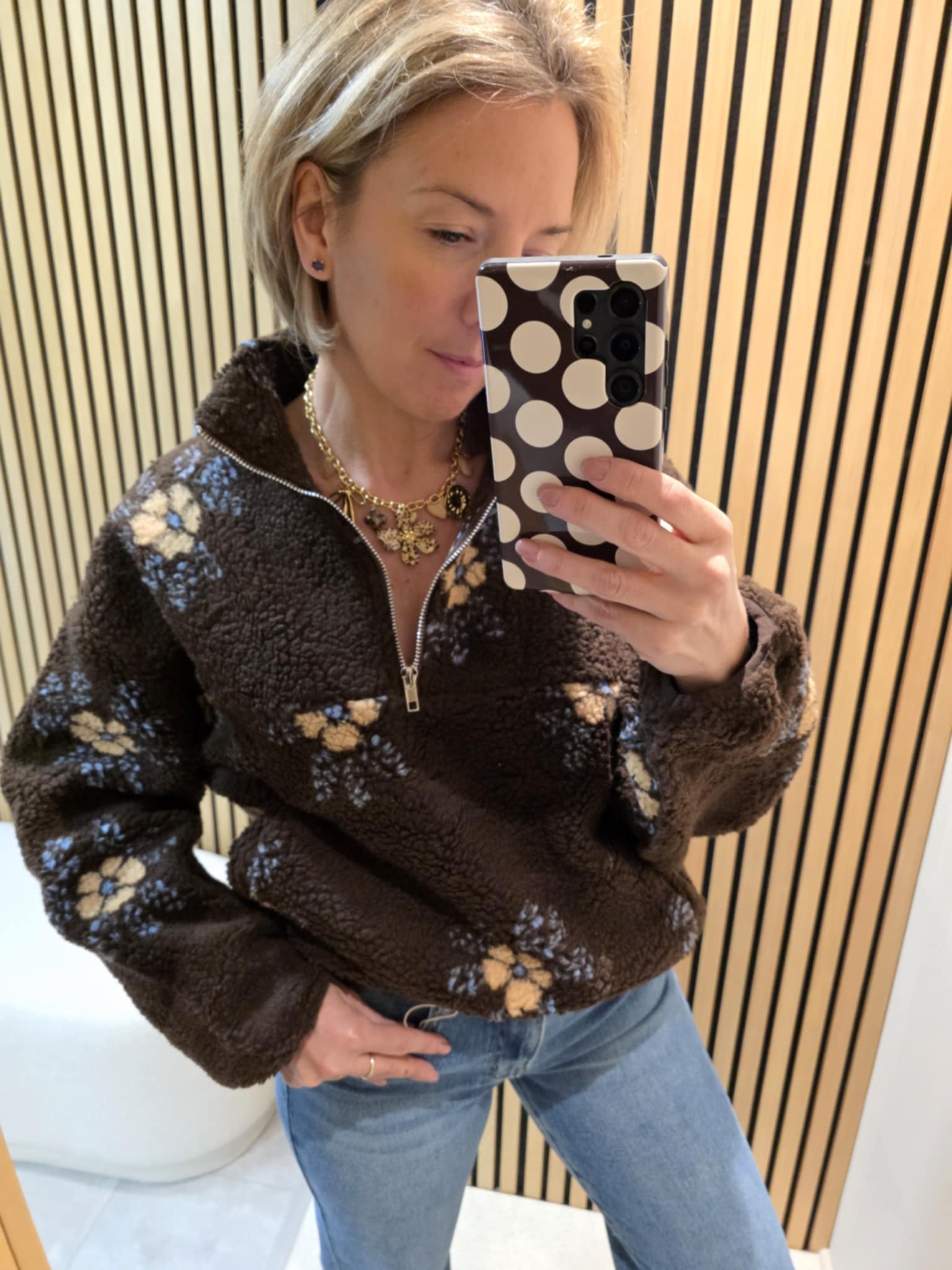 Polar fleuri - Marron – Image 5