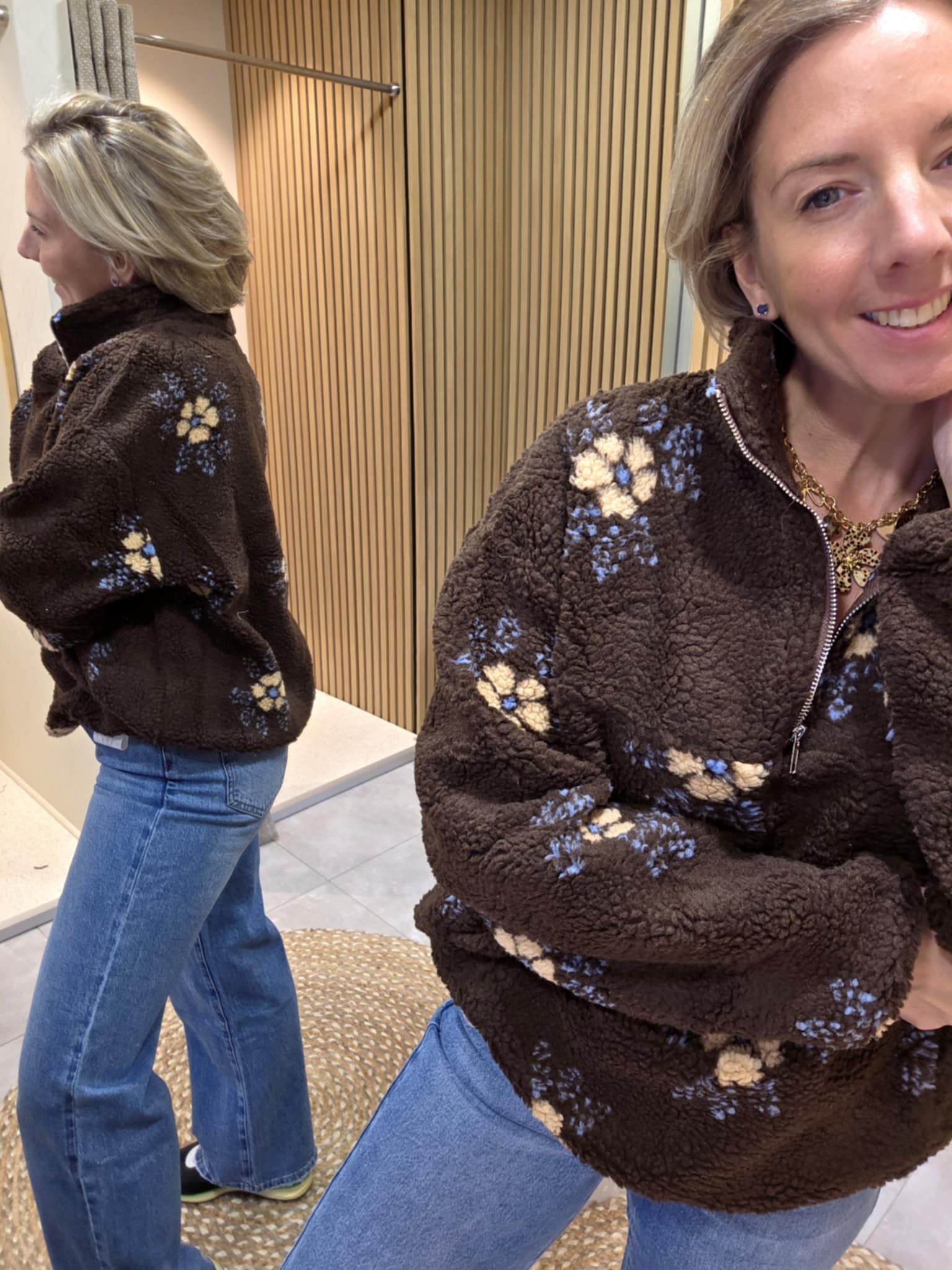 Polar fleuri - Marron – Image 4