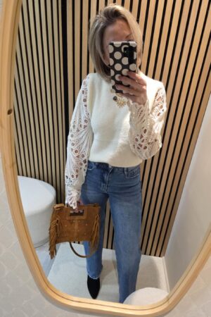 Jeans Wide Leg - Bleu