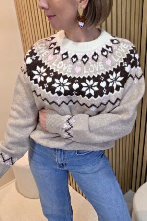 Pull Winter Love - Taupe