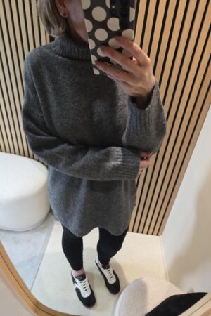 Pull mi-long - Gris