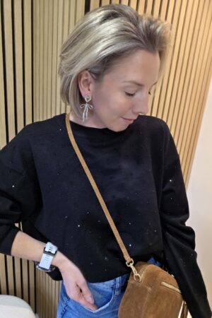 Pull Noir&Strass