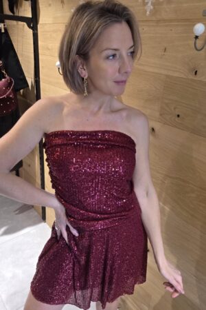 Robe Bustier - Bordeaux