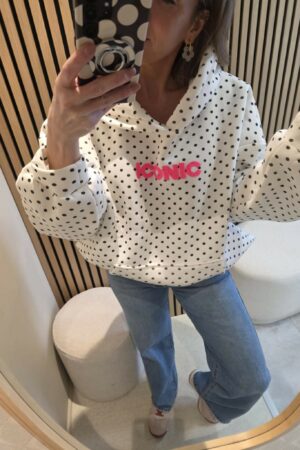 Sweat pois Iconic - Écru