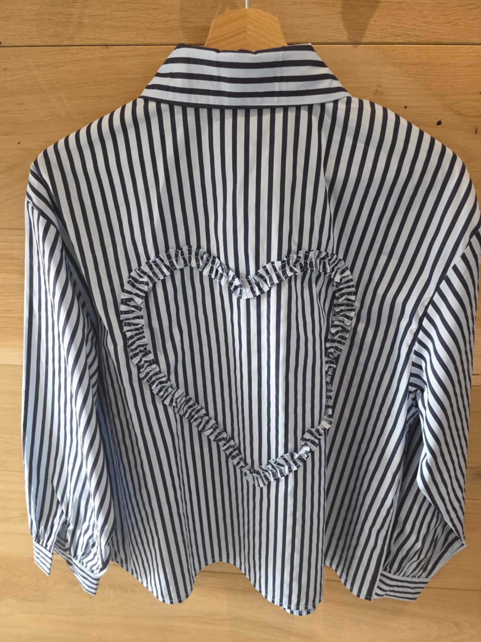 Chemisier ligné Nathéa - Bleu – Image 3