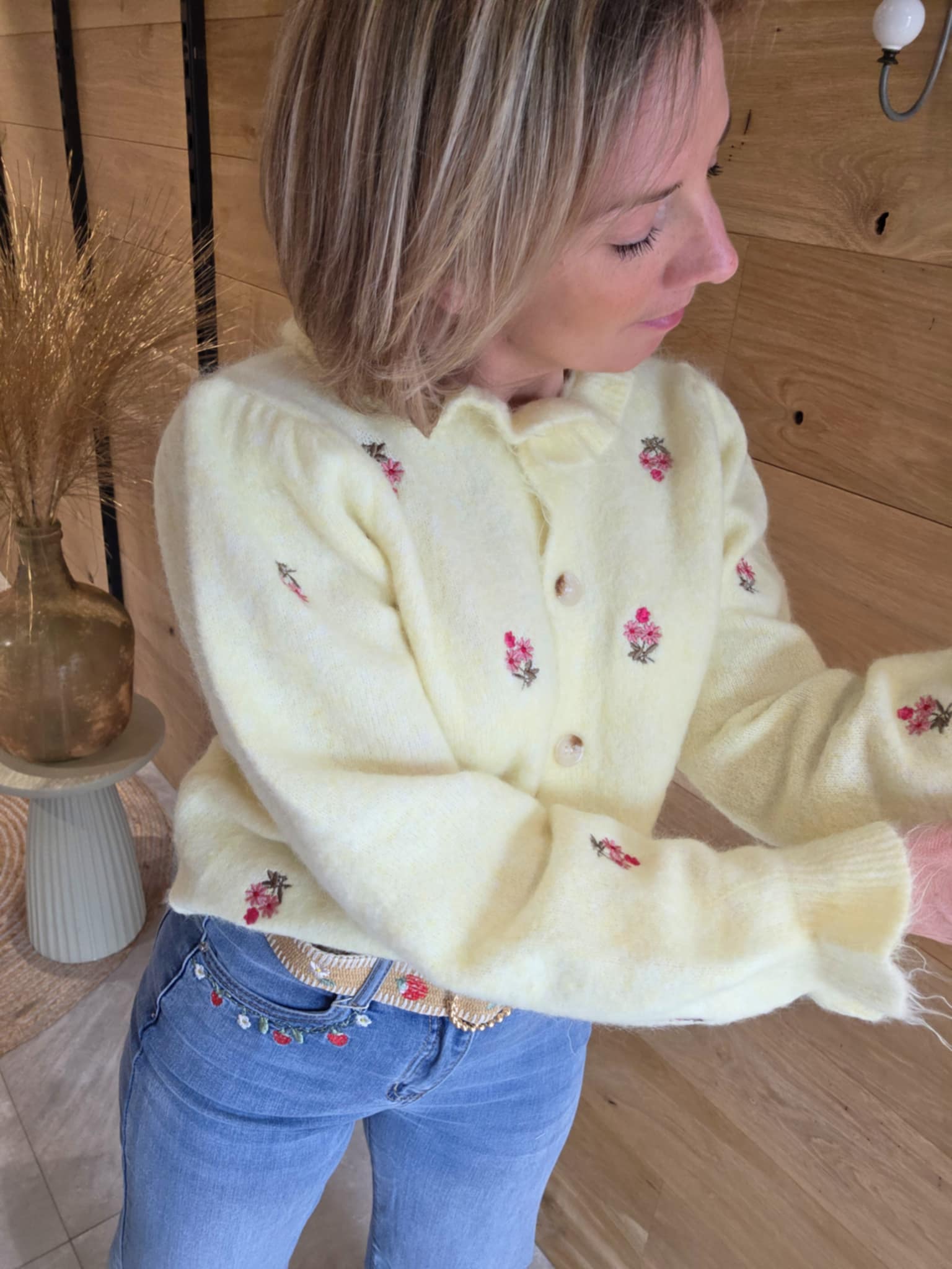 Gilet Elodie - Jaune poussin – Image 2