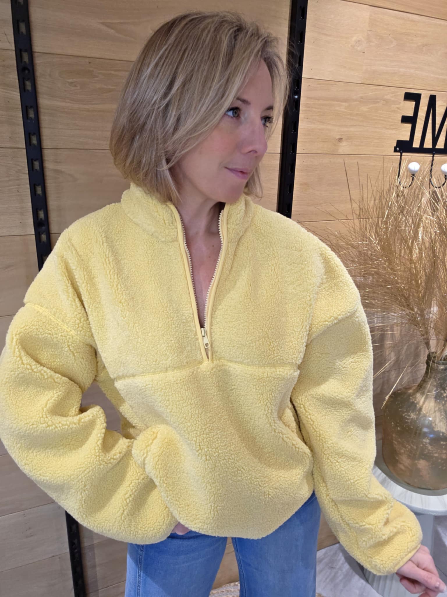 Sweat polaire - Jaune – Image 4