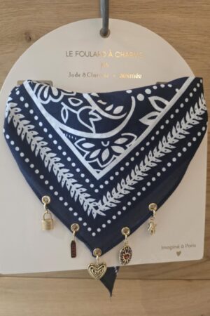 Foulard à Charms - Bleu Marine