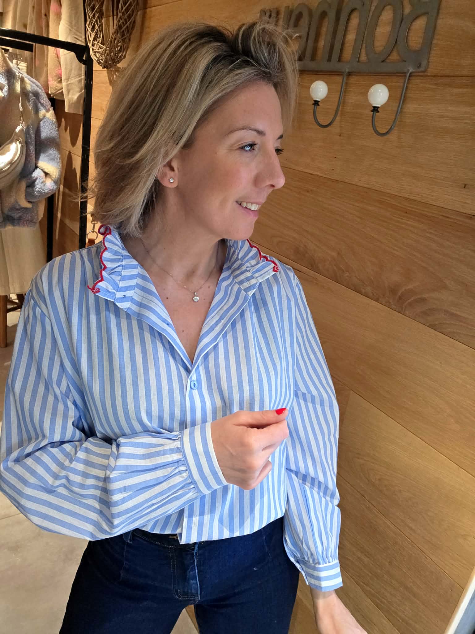 Chemise Love Yourself - Bleu – Image 3