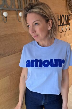 T-shirt amour - Bleu clair