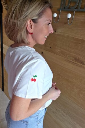 T-shirt Cerises - Blanc