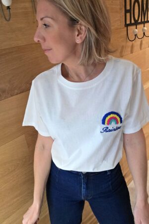 T-shirt Rainbow - Blanc