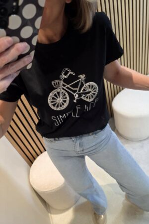 T-shirt Simple Life - Noir