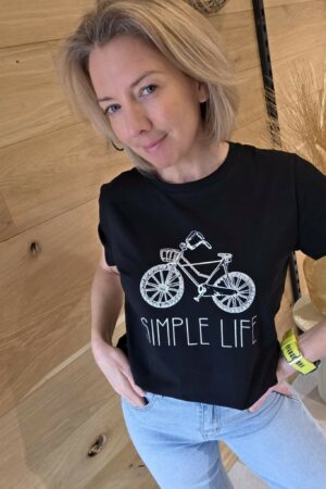 T-shirt Simple Life - Noir