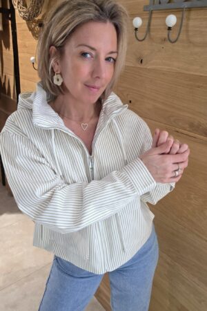 Veste Néline - Écru/Marron clair