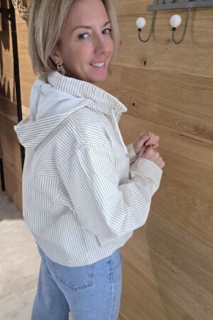 Veste Néline - Écru/Marron clair