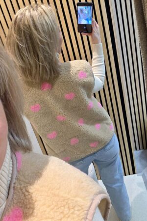 Gilet Coeurs - Beige