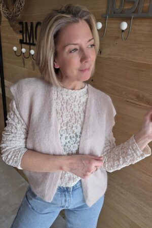 Blouse dentelle - Beige