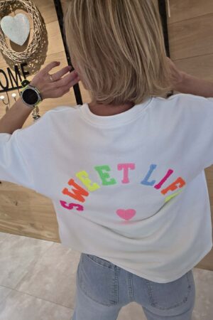 T-Sweat Sweet Life - Blanc