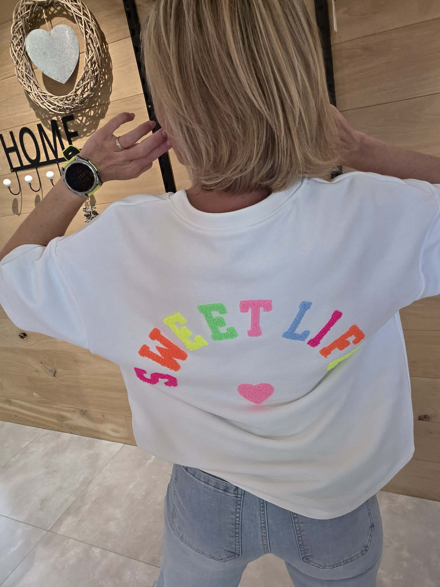 T-Sweat Sweet Life - Blanc