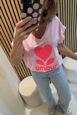 T-shirt amour - Rose/Rose