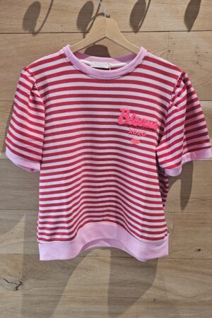 T-Sweat Bisous - Bordeaux/Rose