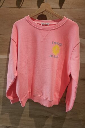 Sweat Amour&Soleil - Corail Fluo