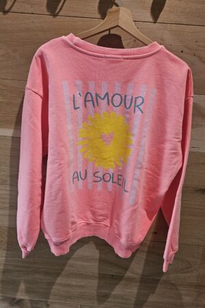 Sweat Amour&Soleil - Corail Fluo