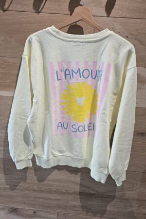Sweat Amour&Soleil - Jaune