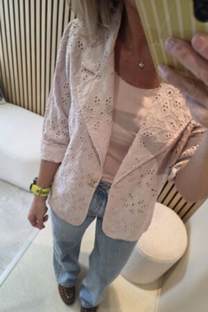 Blazer broderie + Top - Vieux Rose