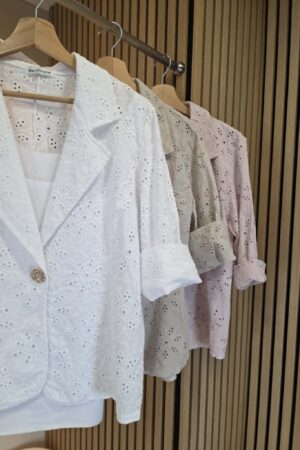 Blazer broderie + Top - Vieux Rose