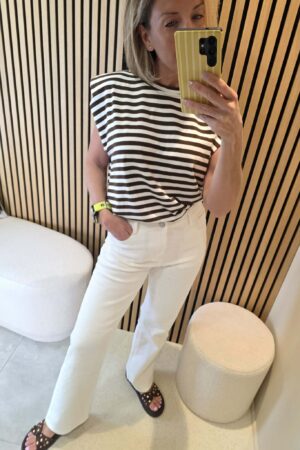 Blouse Elyne - Écru/Marron