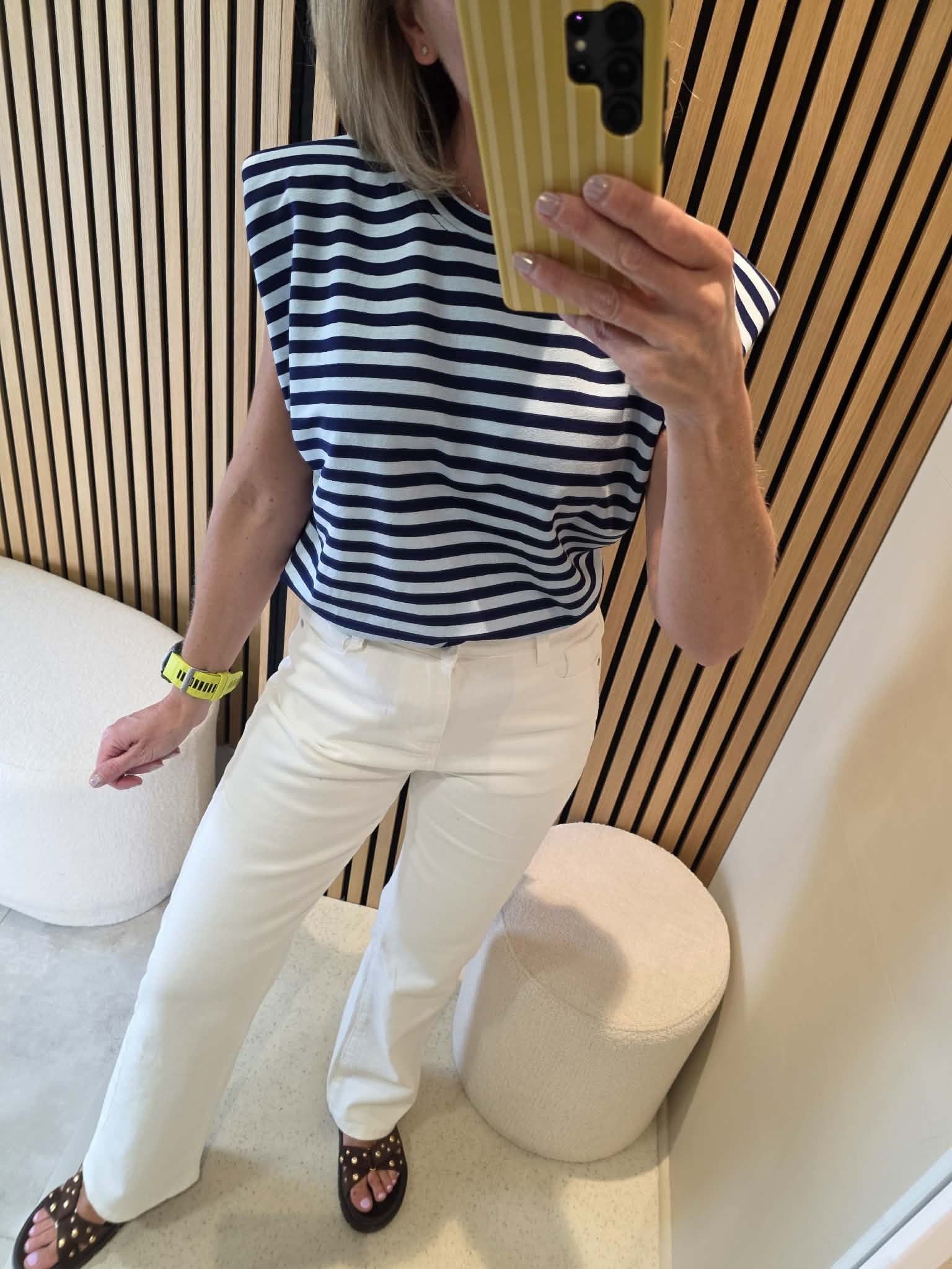 Blouse Elyne - Bleu Ciel/Bleu Marine – Image 2