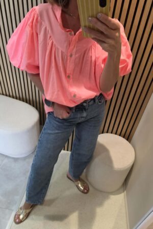 Chemisier bouffant - Corail